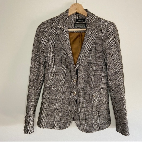 MOS Mosh grey tartan fitted blazer - Picture 2 of 7